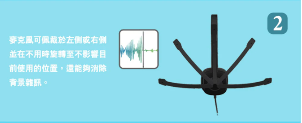 Logitech 羅技 H151 有線耳機麥克風 - 黑