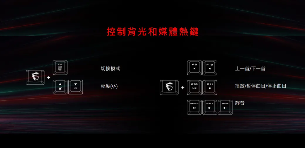 MSI 微星 VIGOR GK20 TC 防潑水RGB電競鍵盤