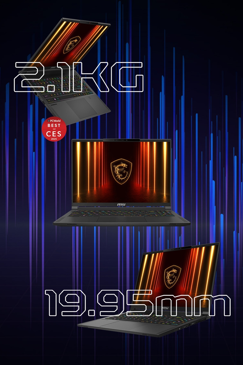 MSI 微星 Stealth 16 AI A2HW Intel Ultra 7超強處理器 / NVIDIA RTX 5060 8GB電競級顯示卡 電競筆電