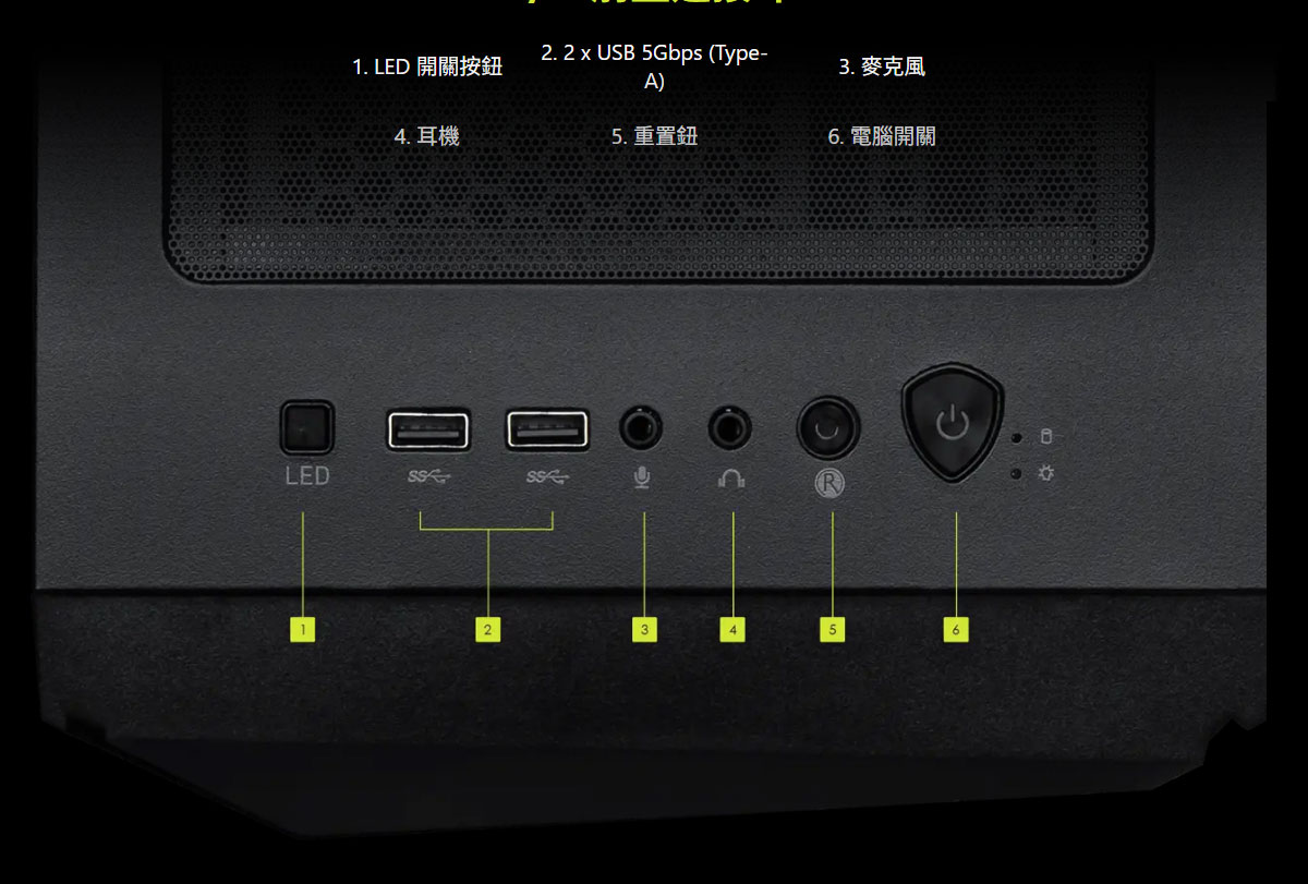 MSI MAG FORGE 130A AIRFLOW 玻璃透側電競機殼