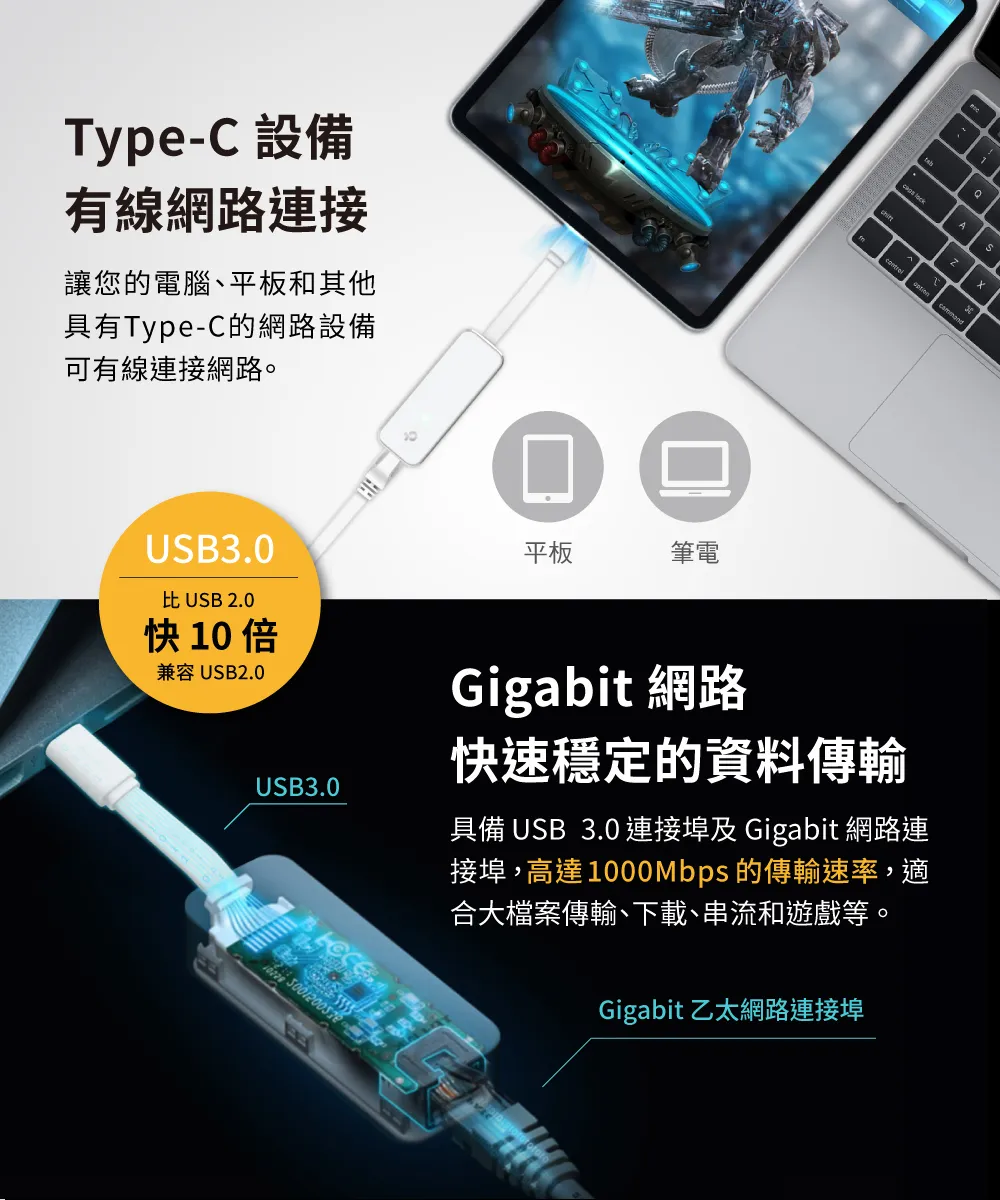 TP-Link UE300C USB Type-C Gigabit 網卡