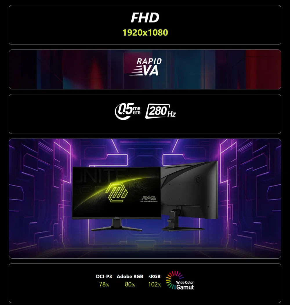 MSI 微星 MAG 276CXF 電競顯示器 (27型曲面/ 280Hz/ VA),電競,電競螢幕,經銷價,現貨,曲面螢幕