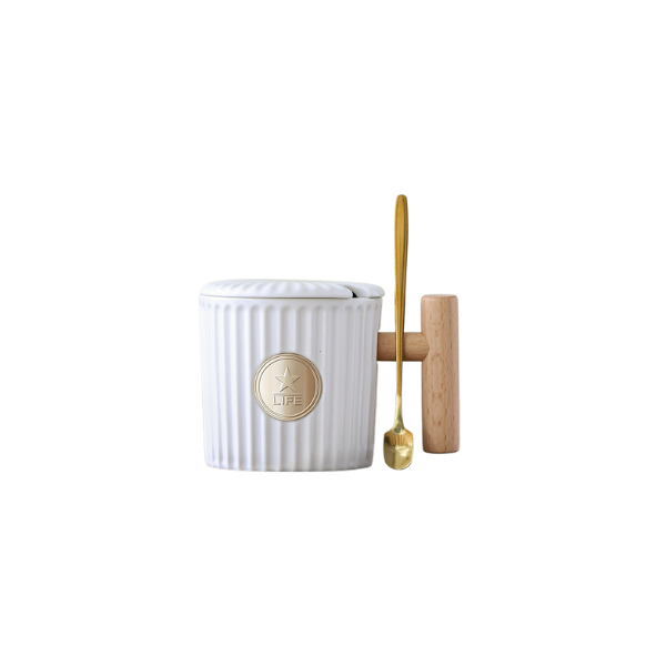 【客製禮贈品】木柄高顏值陶瓷馬克杯