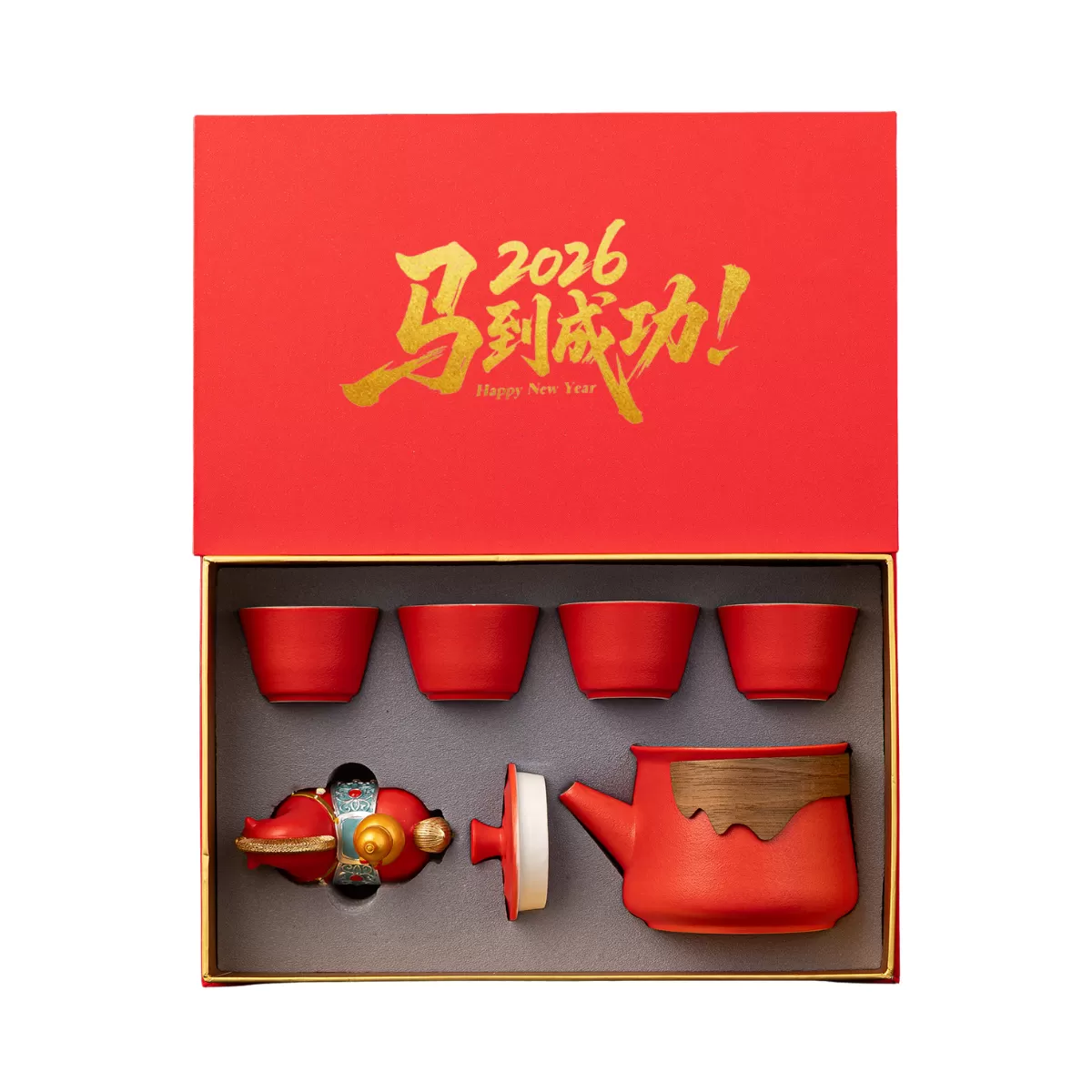 客製禮贈品】2026馬到成功茶具禮盒| 上伊美辦公用品網