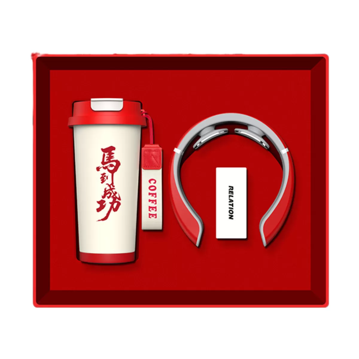 【客製禮贈品】馬年紅色咖啡杯商務套裝