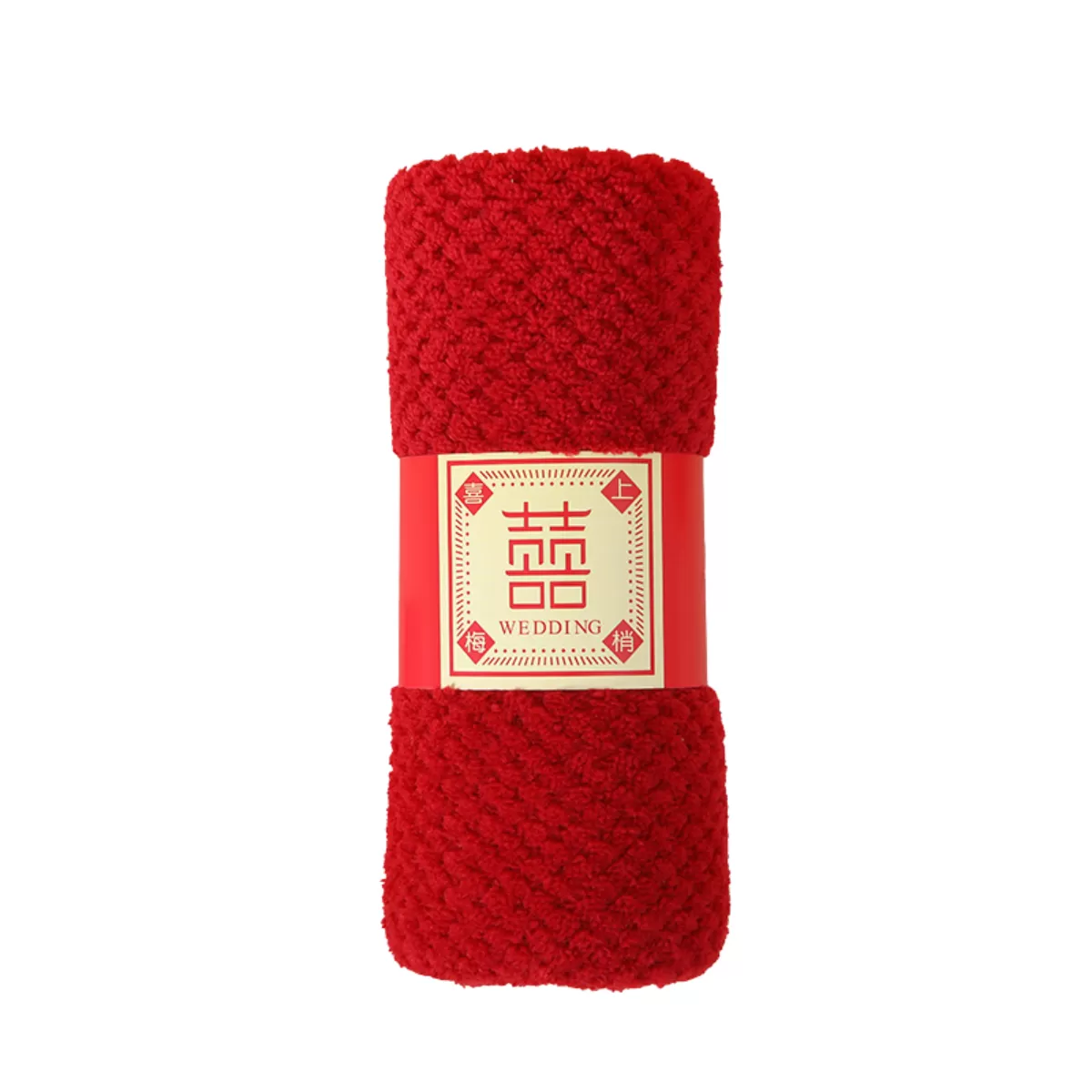 【客製禮贈品】婚禮伴手禮小熊紅色毛巾