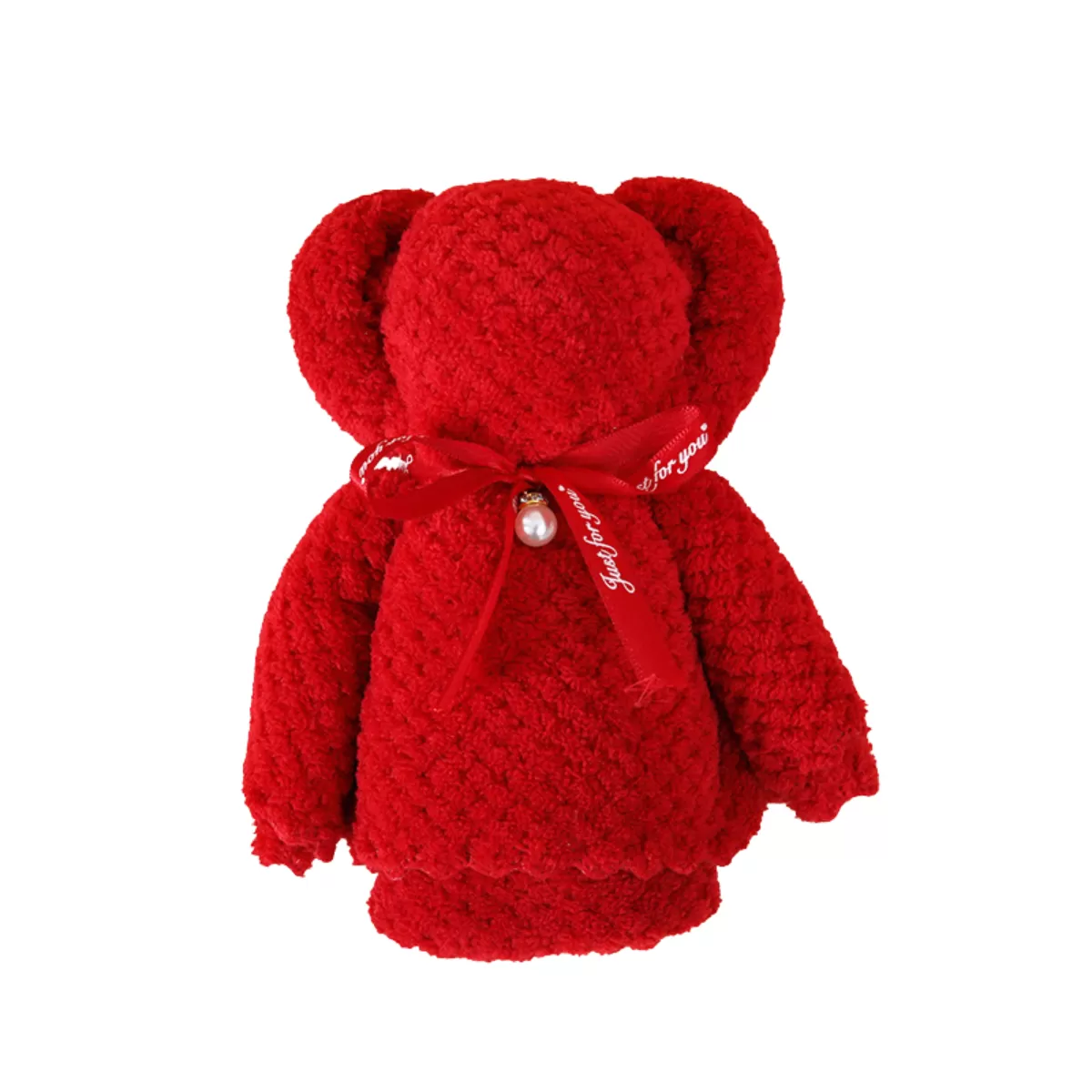 【客製禮贈品】婚禮伴手禮小熊紅色毛巾