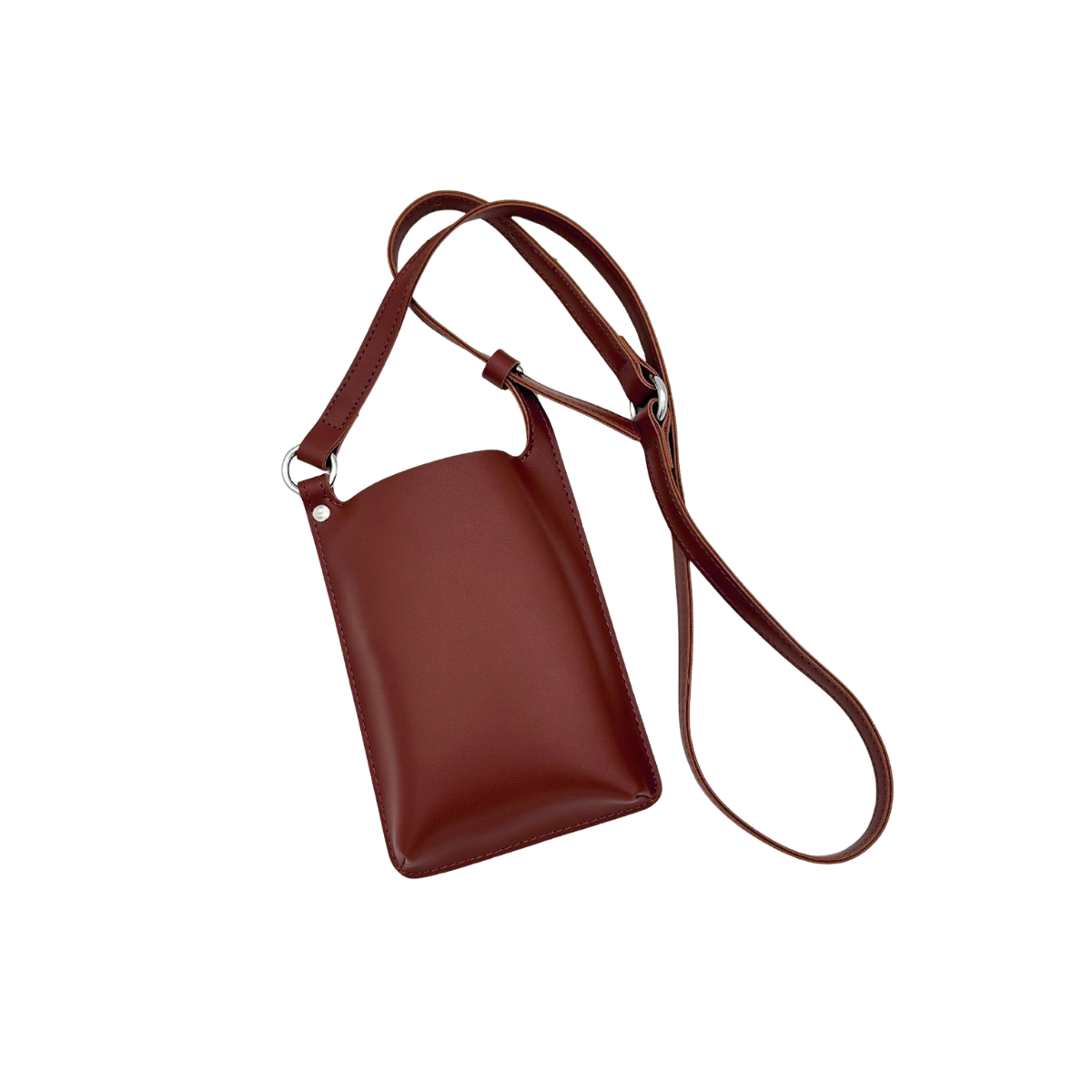 【客製禮贈品】純色皮革斜背手機袋