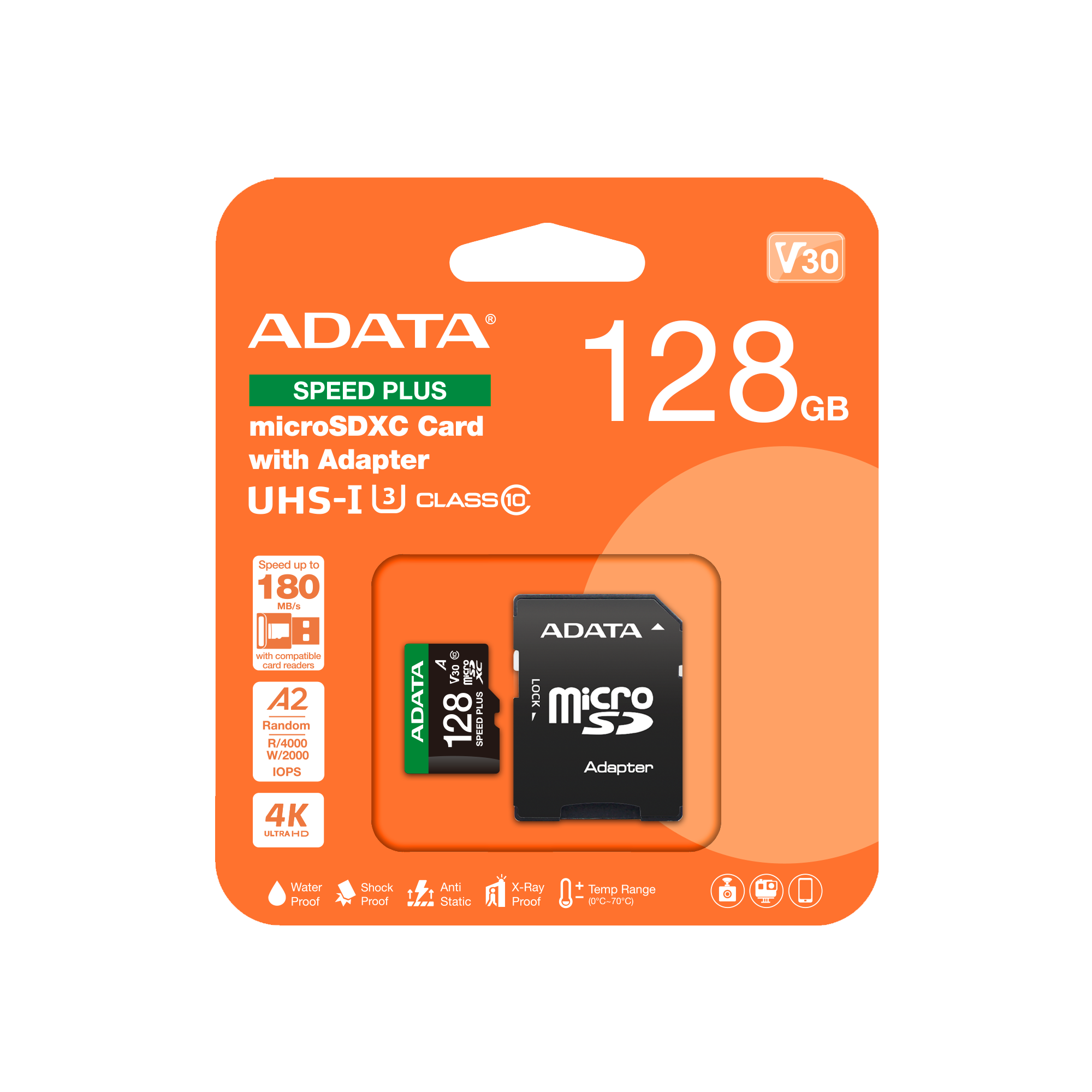 ADATA 威剛 SPEED PLUS microSDXC UHS-I U3 Class 10 記憶卡