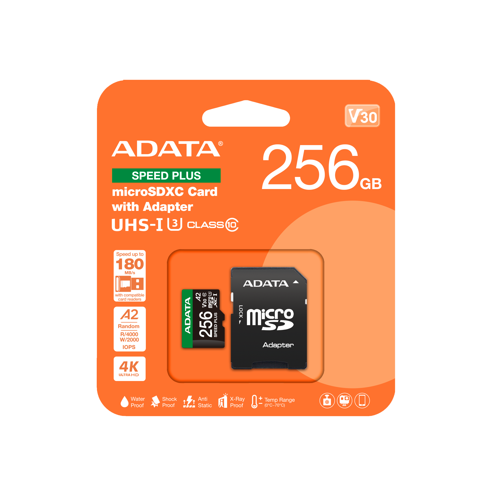 ADATA 威剛 SPEED PLUS microSDXC UHS-I U3 Class 10 記憶卡