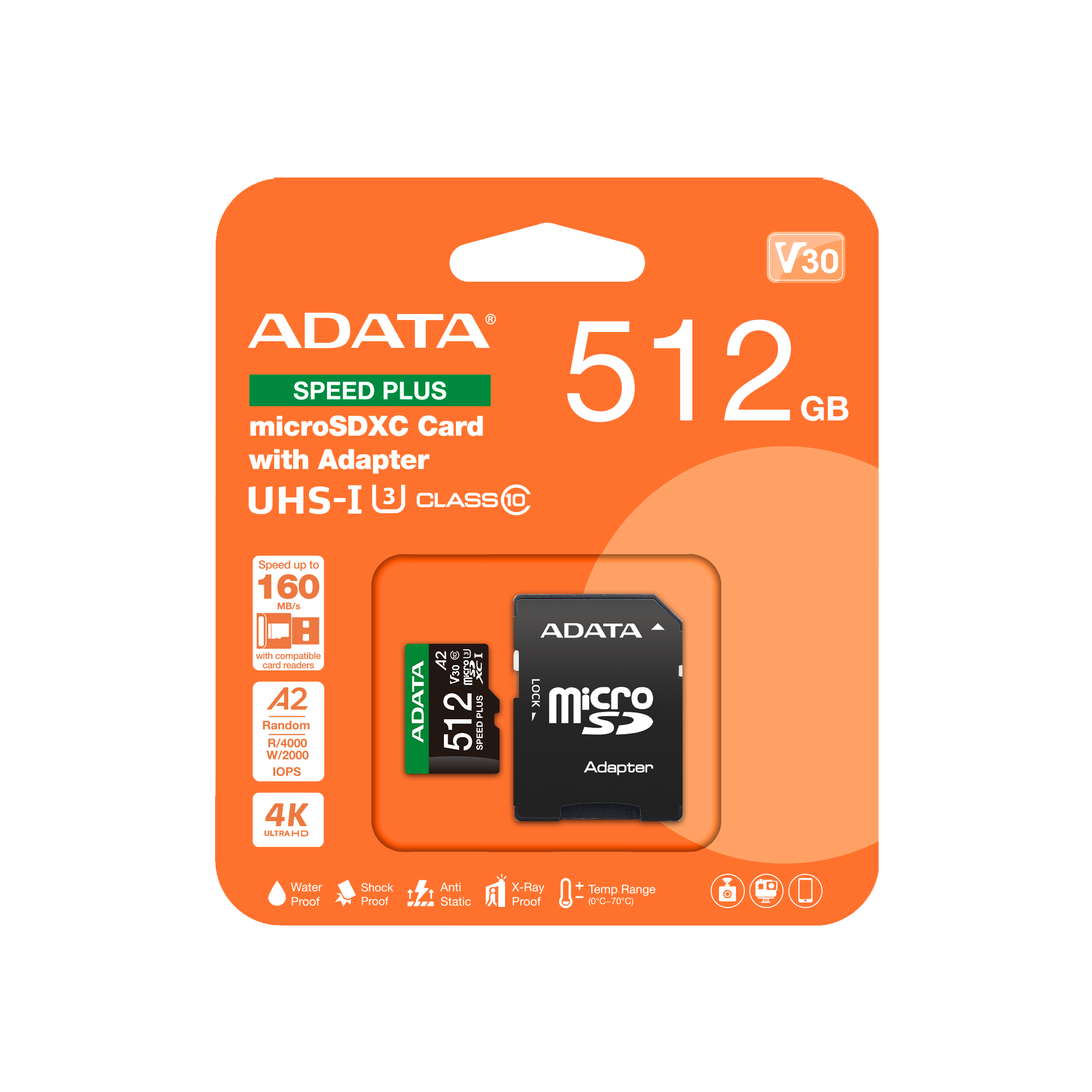 ADATA 威剛 SPEED PLUS microSDXC UHS-I U3 Class 10 記憶卡