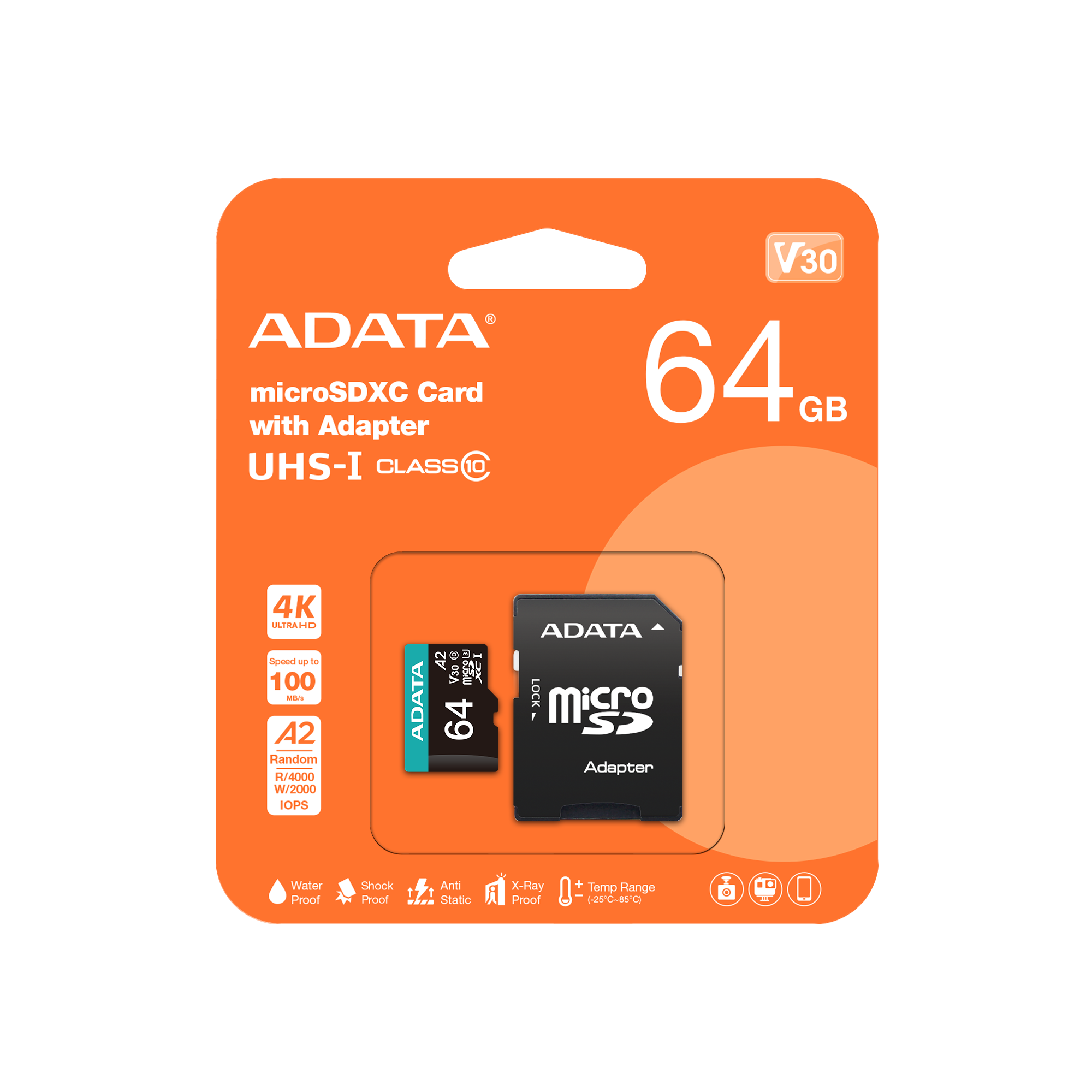 ADATA 威剛 Premier Pro microSDXC/SDHC UHS-I U3 Class 10(V30S)