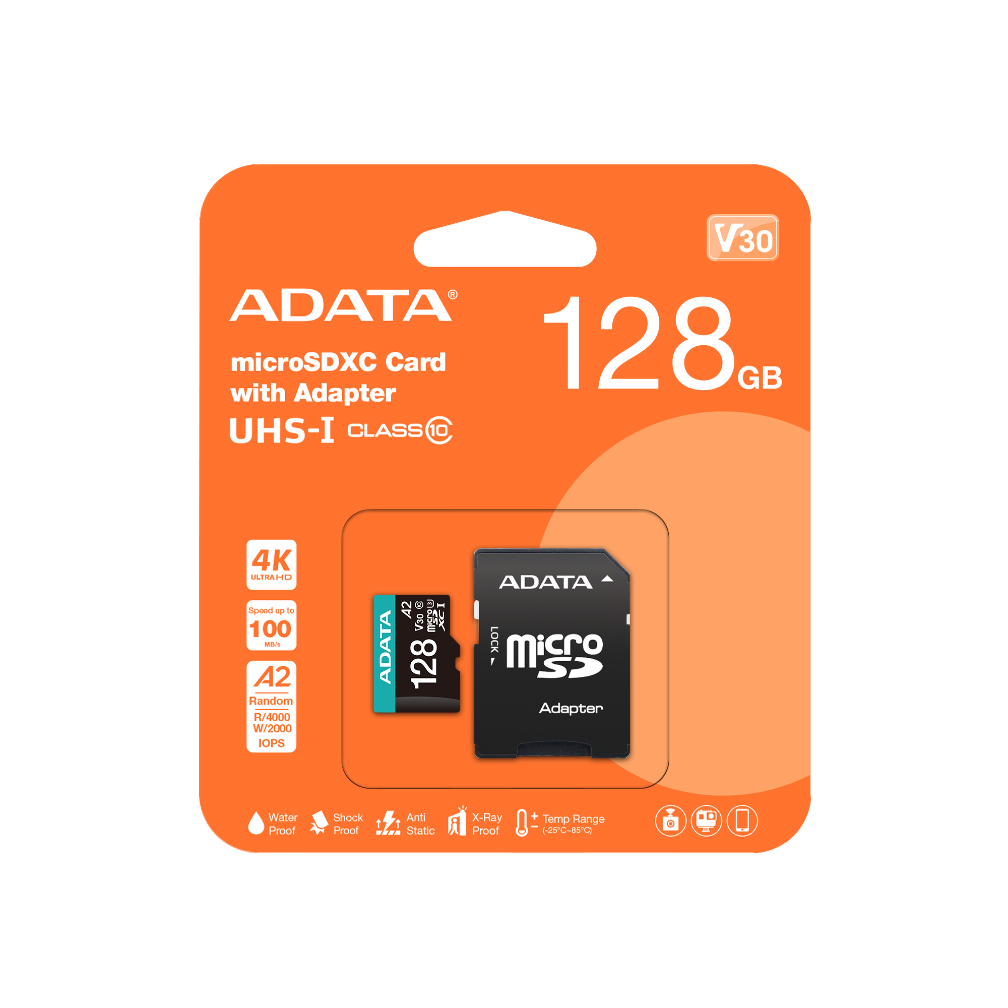 ADATA 威剛 Premier Pro microSDXC/SDHC UHS-I U3 Class 10(V30S)