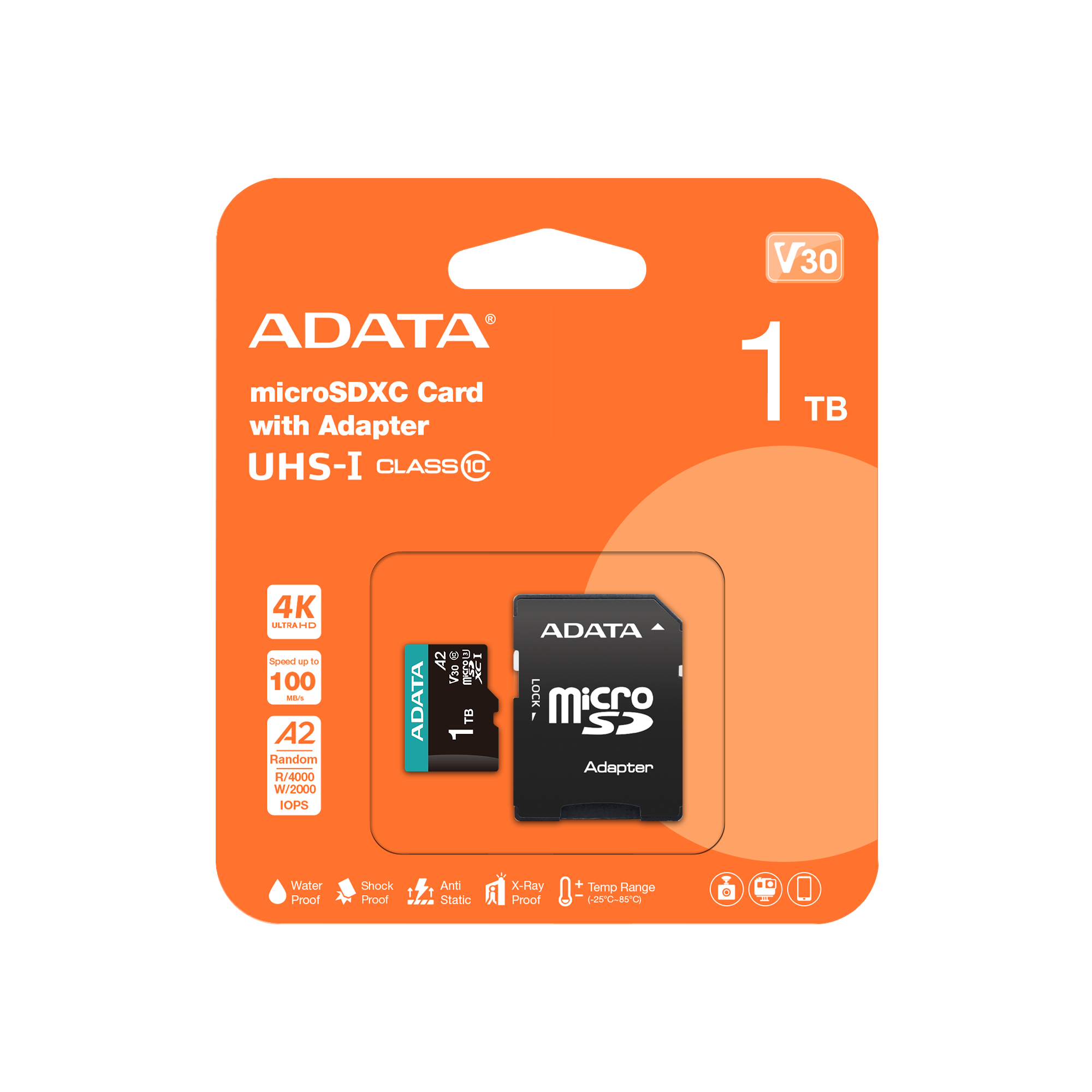 ADATA 威剛 Premier Pro microSDXC/SDHC UHS-I U3 Class 10(V30S)