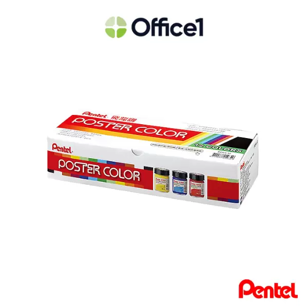 Pentel 飛龍 廣告顏料 12色 30cc POS4-12