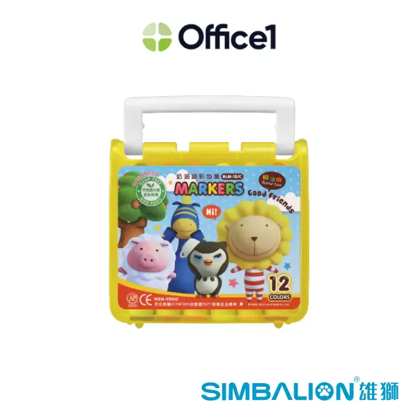 SIMBALION 雄獅 奶油獅彩色筆 12色 BLM-12