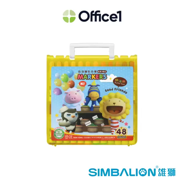 SIMBALION 雄獅 奶油獅彩色筆 48色 BLM-48