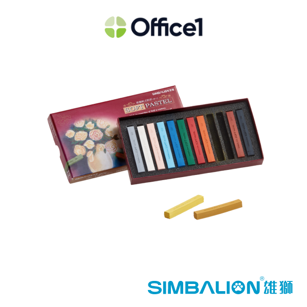 SIMBALION 雄獅 軟式粉彩 12色 SP-12