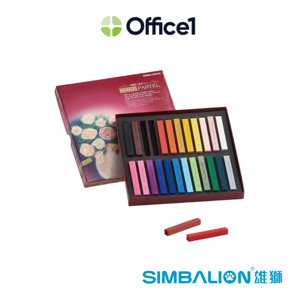 SIMBALION 雄獅 軟式粉彩 24色 SP-24
