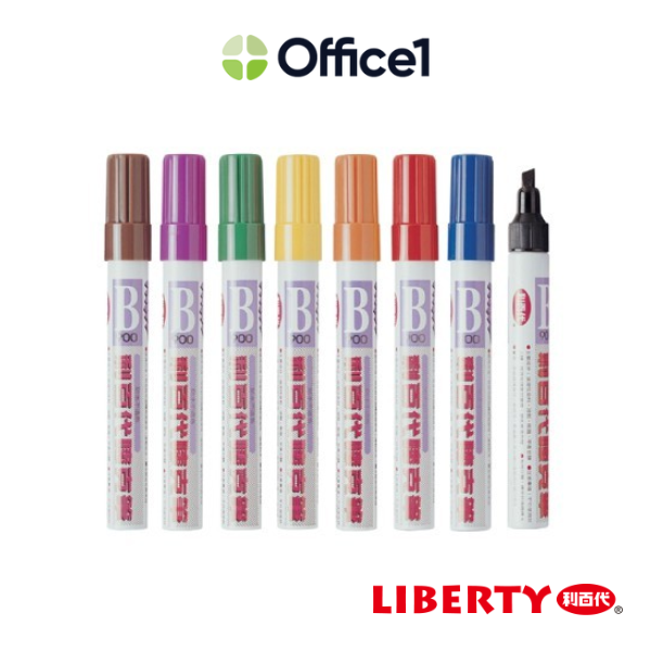 LIBERTY 利百代 油性嘜克筆(斜方尖) 900B