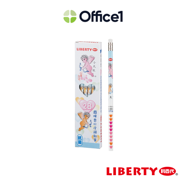 【12入】LIBERTY 利百代 小天使圓桿香水皮頭鉛筆2B CB-102-2B