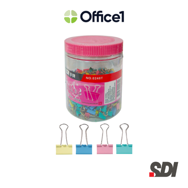 SDI 手牌 彩色長尾夾 13mm (288支/筒) 0248T