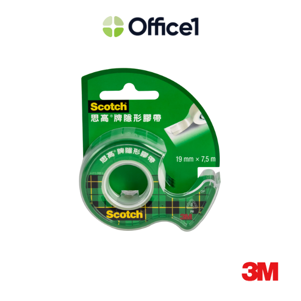 3M Scotch 附切割器隱形膠帶 19mmx7.6m 105