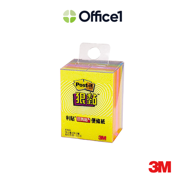 3M Post-it 利貼 狠黏 多色便條紙 6色 50.8x38.1mm 2056S