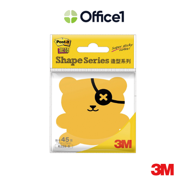 3M Post-it 利貼 狠黏 可再貼便條紙 (熊) 625S