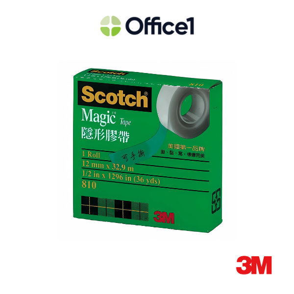 3M Scotch 1/2 隱形膠帶 12mm×32.9m 810