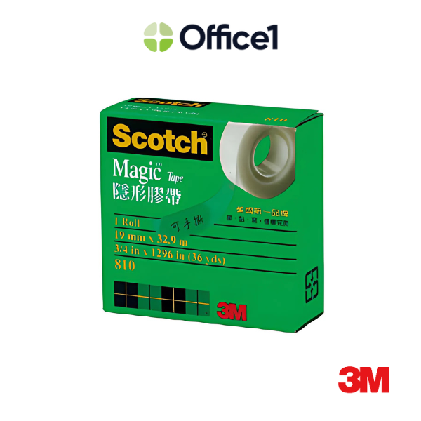 3M Scotch 3/4 隱形膠帶 19mm×32.9m 810