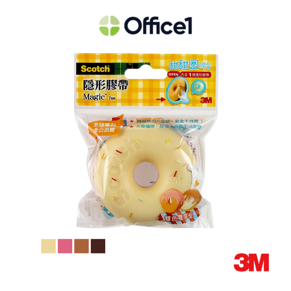 3M Scotch 甜甜圈隱形膠帶附台 18mm×10M 810DD