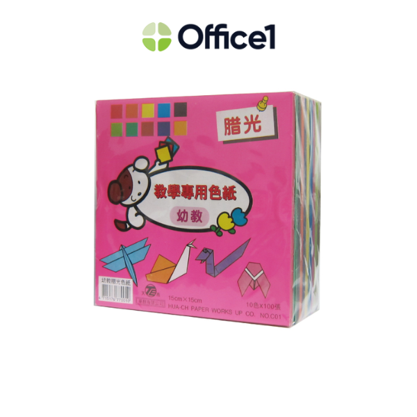 教學用幼教臘光色紙 15x15cm 10色x100張(1000入)