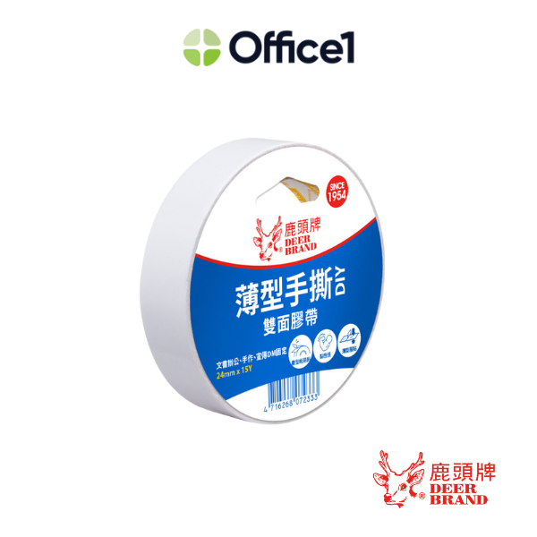 DEER BRAND 鹿頭牌 棉紙雙面膠帶 24mm×15y DSSLM