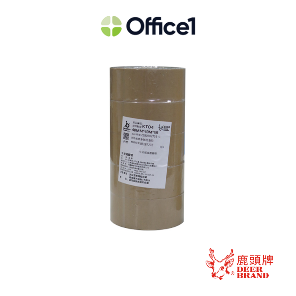 DEER BRAND 鹿頭牌 牛皮紙封箱膠帶(粗面) 48mm×40y KT04-24