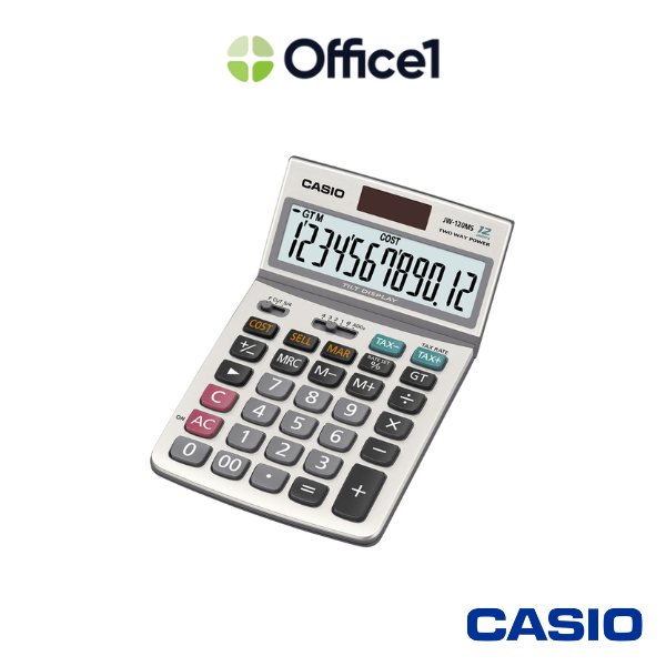 CASIO 桌上型計算機太陽能稅率12位 JW-120MS