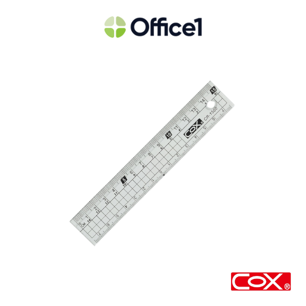 COX 透明直尺 15cm CR-1500