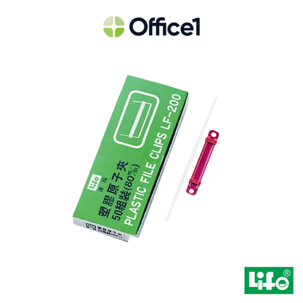 LIFE 徠福 彩色塑膠原子夾 80mm 50入/盒 LF-200
