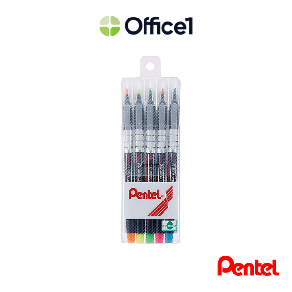 Pentel 飛龍 五色組螢光筆 S512-5