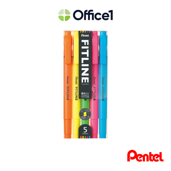 Pentel 飛龍 五色組雙頭螢光筆 SLW11-5