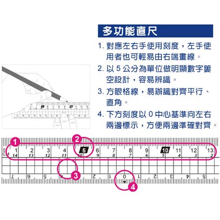COX 透明直尺 15cm CR-1500