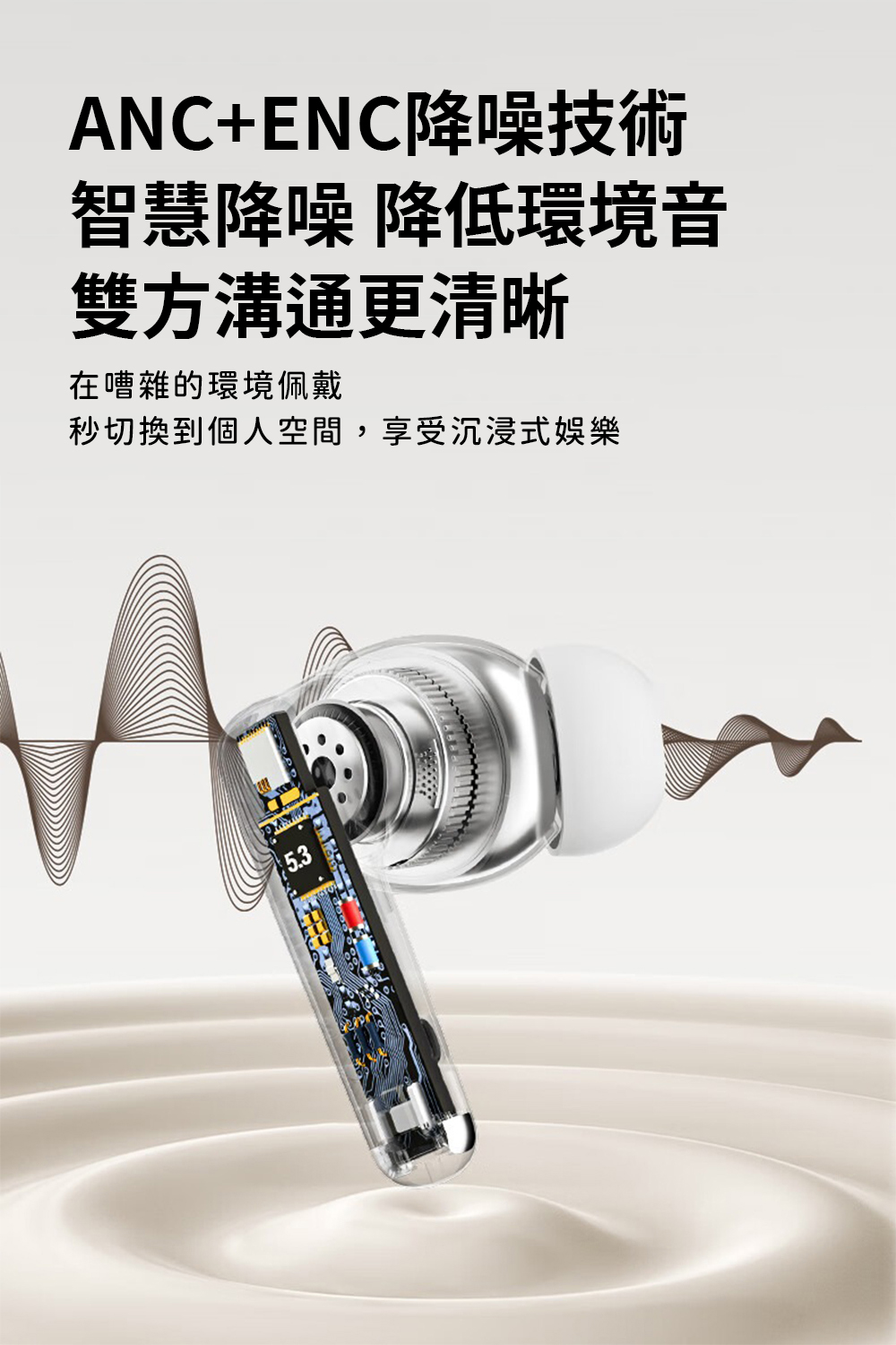 HP 惠普 HD1 真無線藍牙降噪防水耳機
