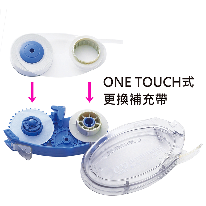 PLUS 捲軸式雙面膠替帶 TG-310R