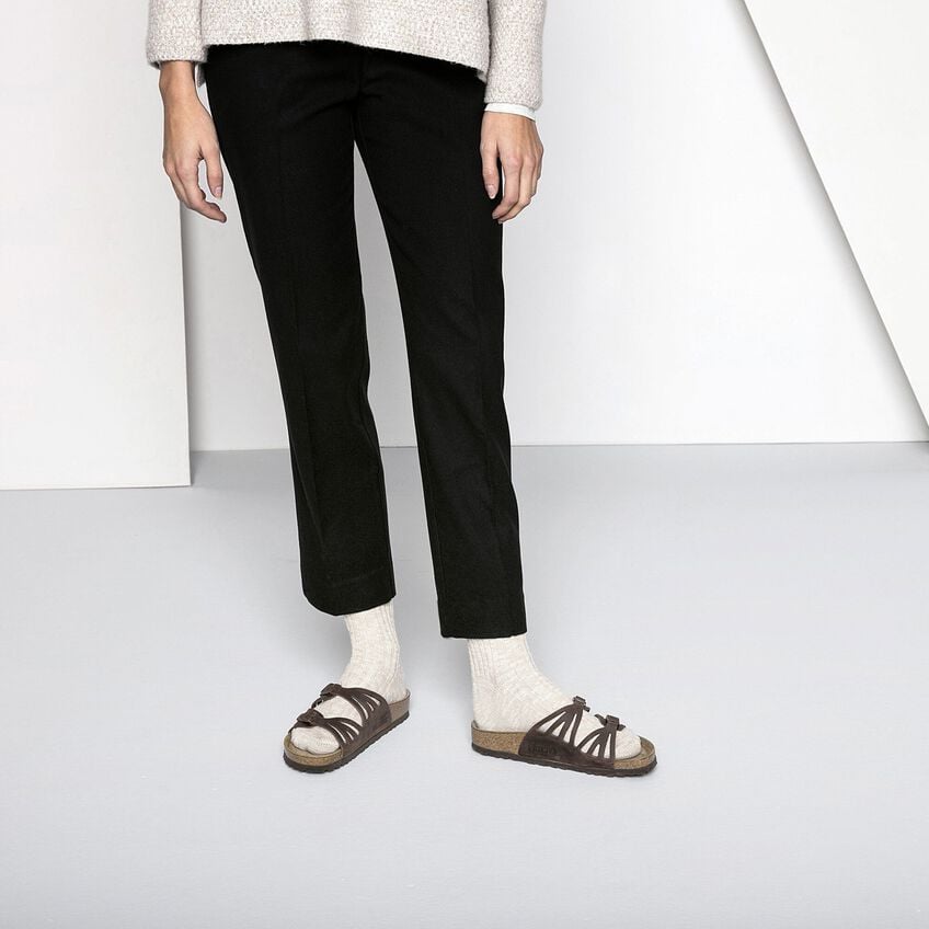 Birkenstock 竹節女襪 / 米色