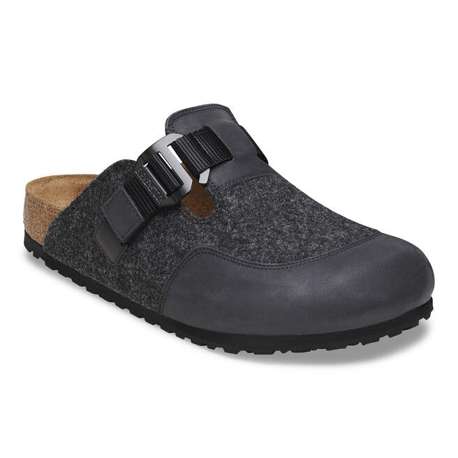 Boston/真皮/紡織/毛氈 - 鐵灰色