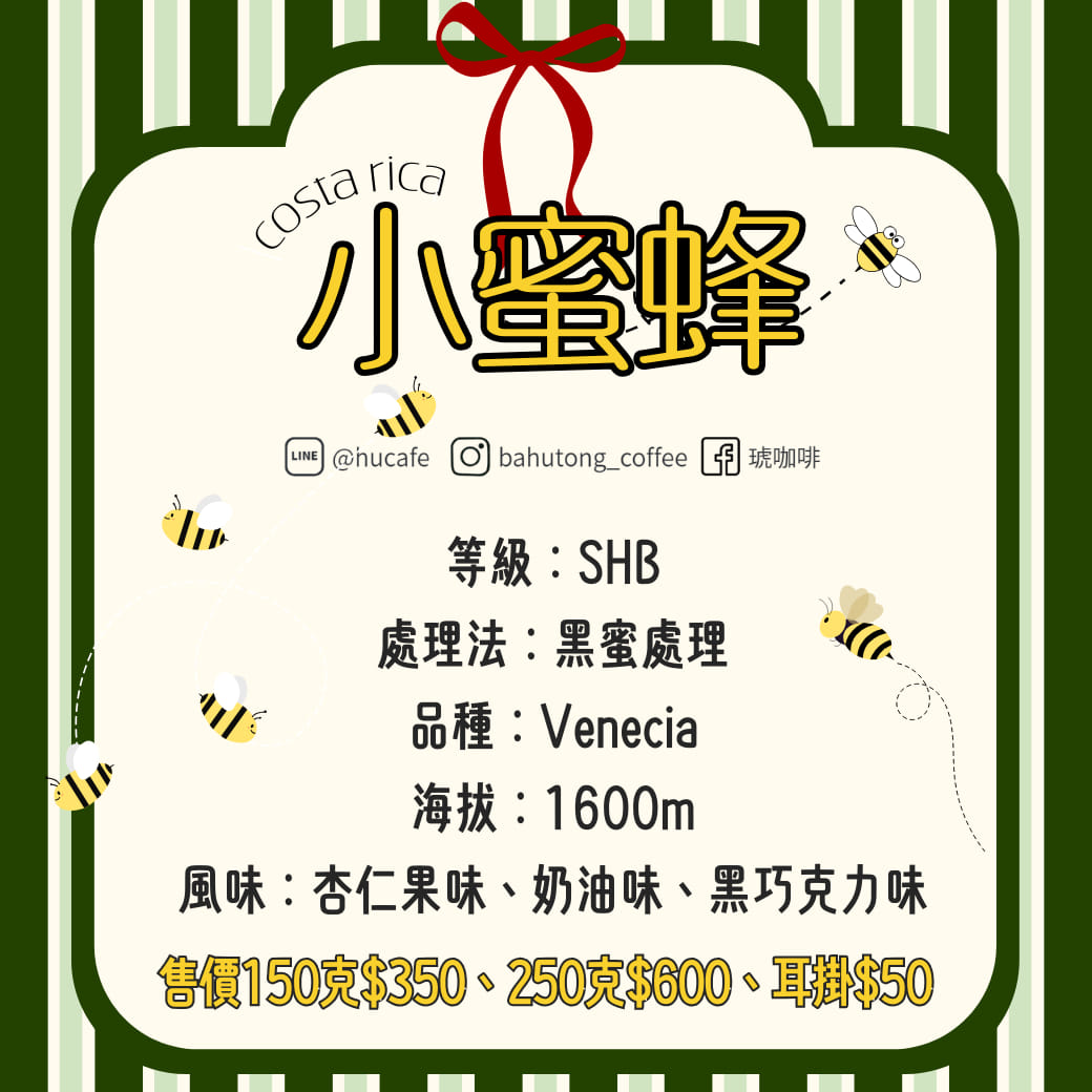 哥斯大黎加- 小蜜蜂 150克