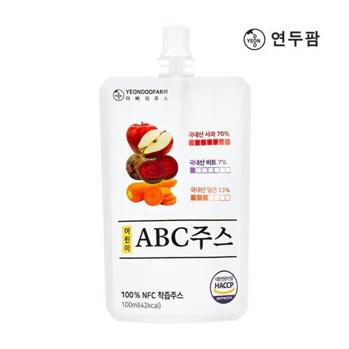 韓國YEONDOOFARM妍杜農場-兒童ABC蔬果汁100ml(30入)