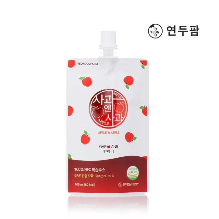 韓國YEONDOOFARM妍杜農場-好農蘋果汁100ml(40入)