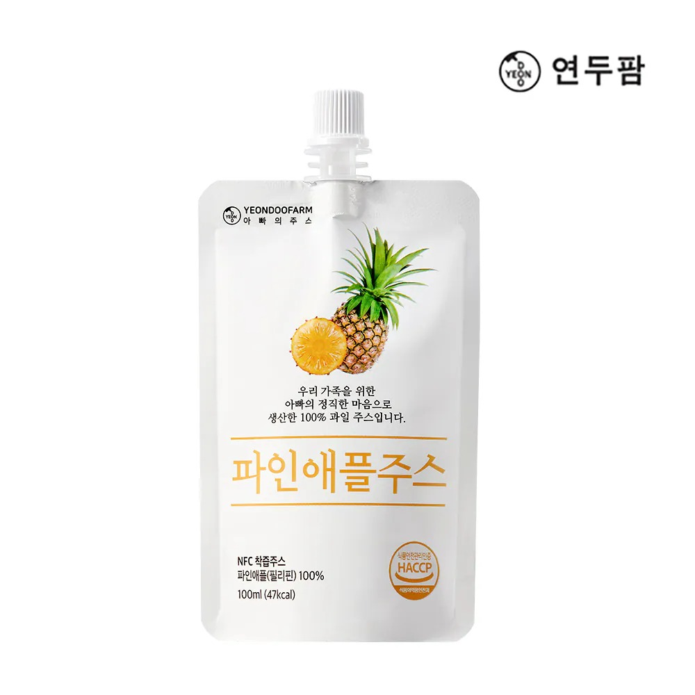 韓國YEONDOOFARM妍杜農場-鳳梨汁100ml(30入)