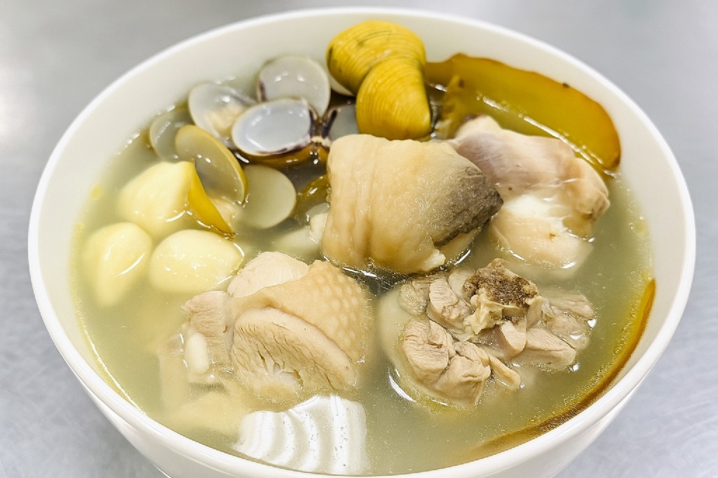 蒜頭黃金蜆土雞腿湯1000g/包